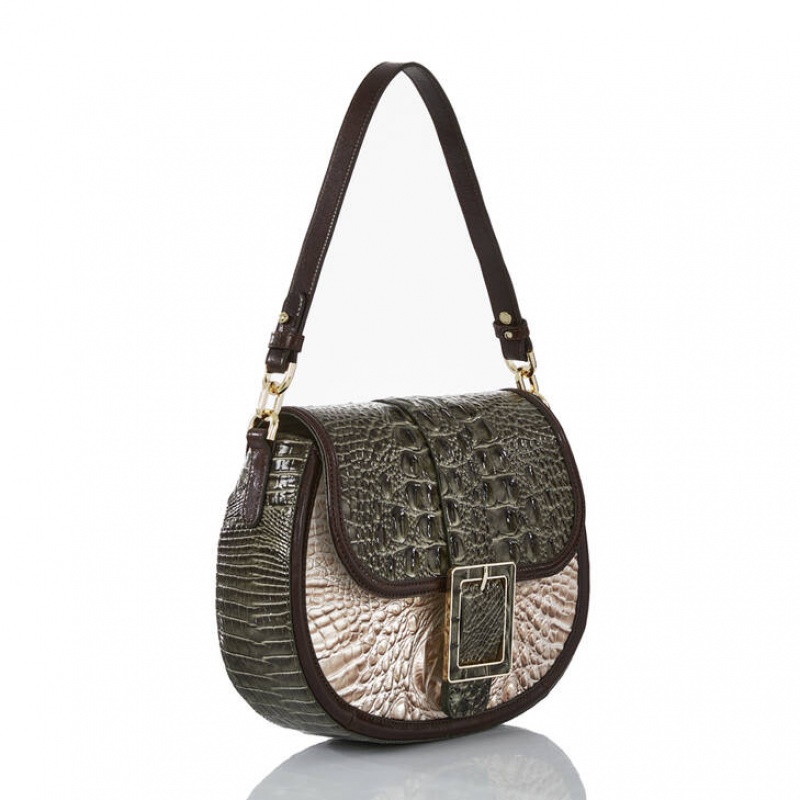 Silver Women's Brahmin Cynthia Shoulder Bags | 5968GOXMK