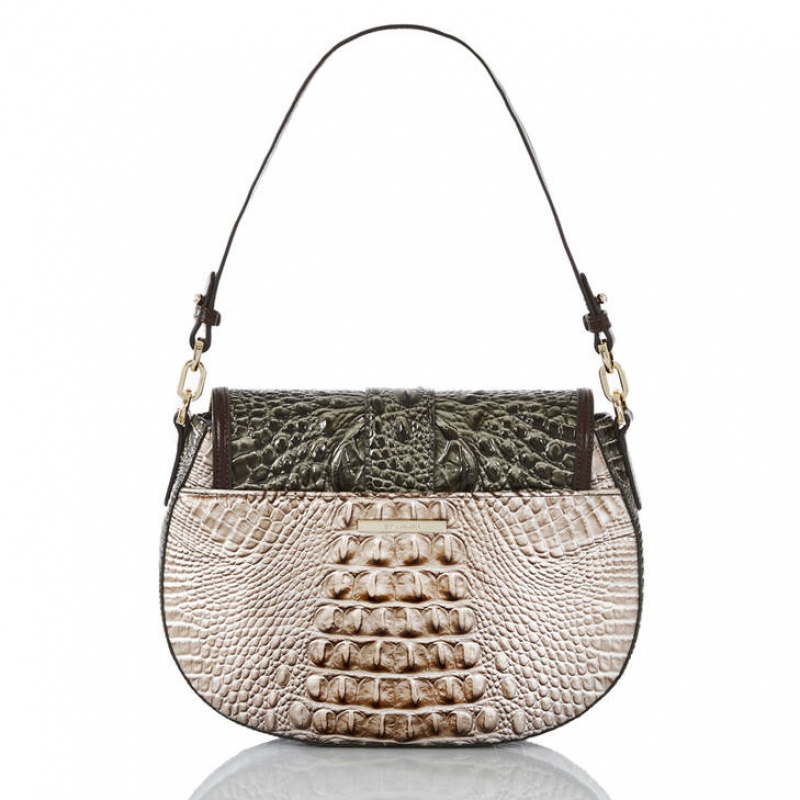 Silver Women's Brahmin Cynthia Shoulder Bags | 5968GOXMK