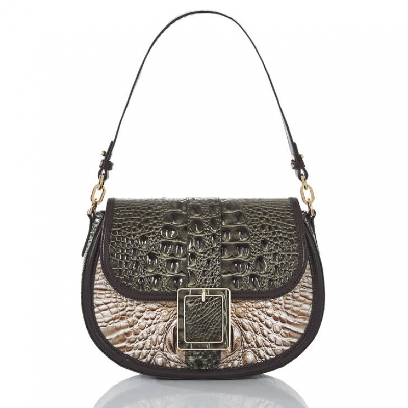 Silver Women's Brahmin Cynthia Shoulder Bags | 5968GOXMK