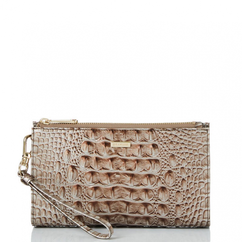 Silver Women\'s Brahmin Daisy Clutch Bags | 2905KGLIJ