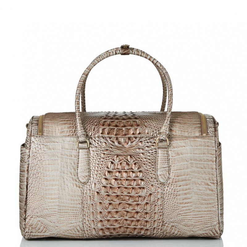 Silver Women's Brahmin Talulla Travel Bags | 2463ZMLCA