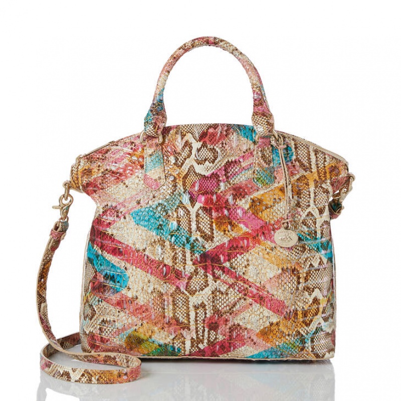 Snake Women's Brahmin Large Duxbury Satchel Bags | 1950DBJFK