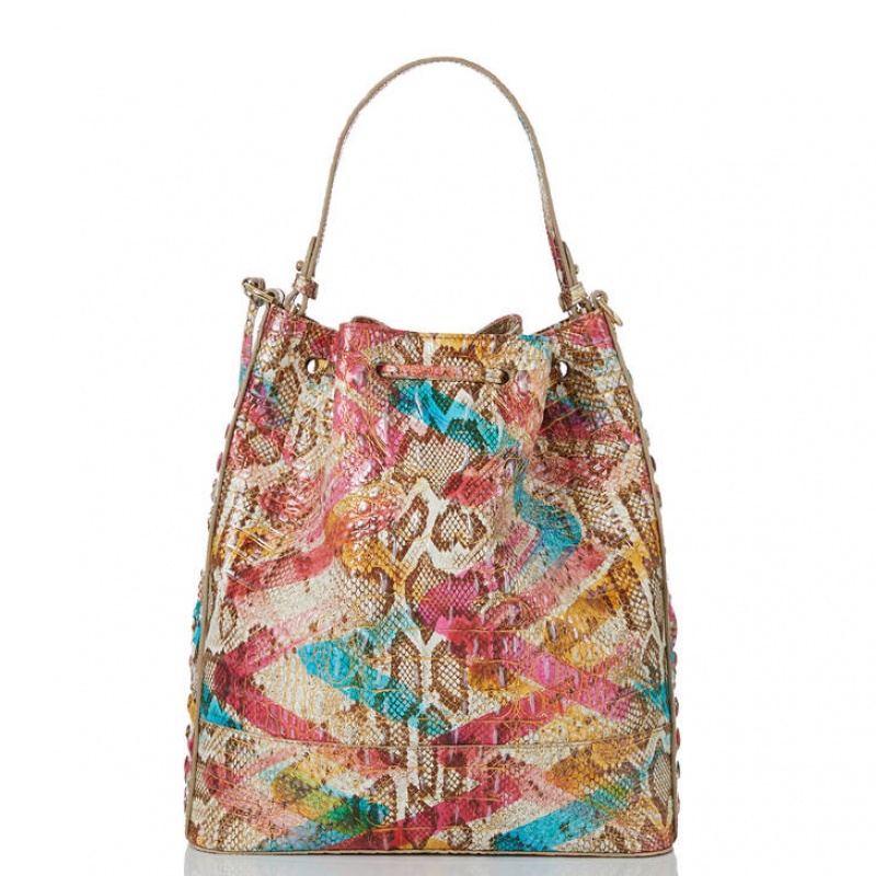 Snake Women's Brahmin Marlowe Bucket Bags | 5097HTMKN