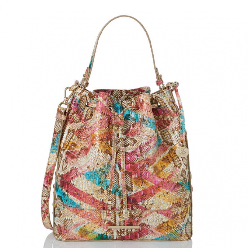 Snake Women's Brahmin Marlowe Bucket Bags | 5097HTMKN