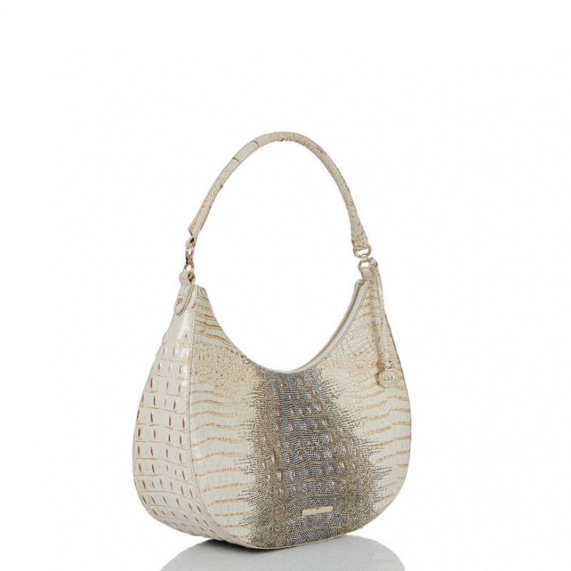 White Women's Brahmin Bekka Shoulder Bags | 4756FDOEB