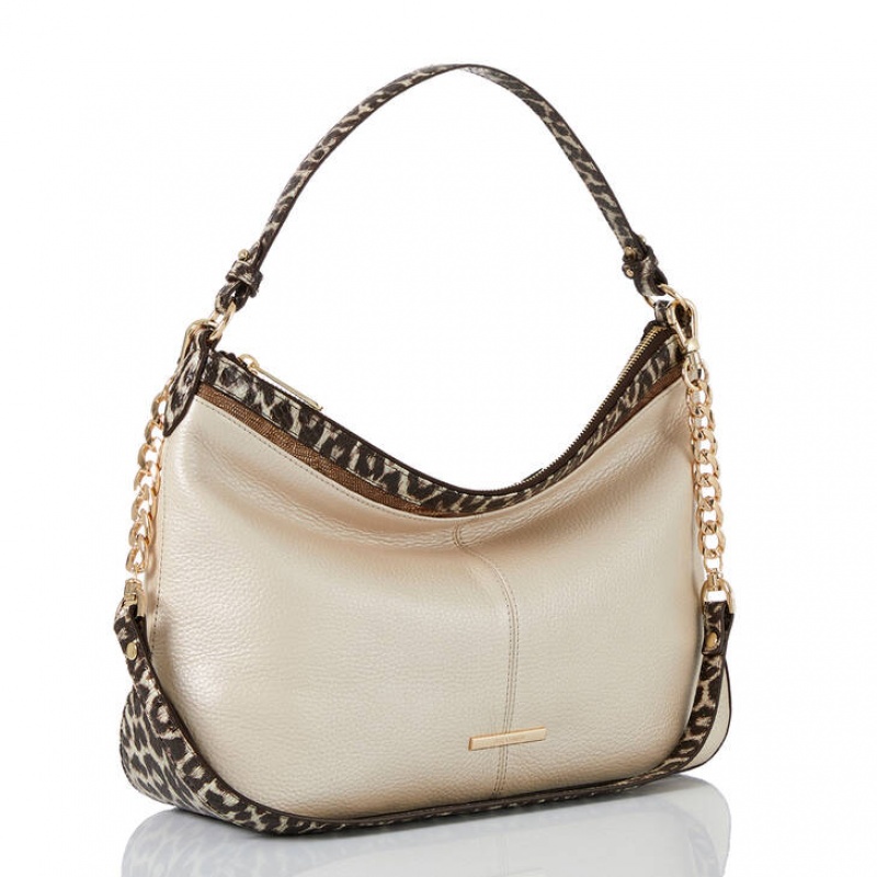 White Women's Brahmin Heather Shoulder Bags | 4083AHCMP