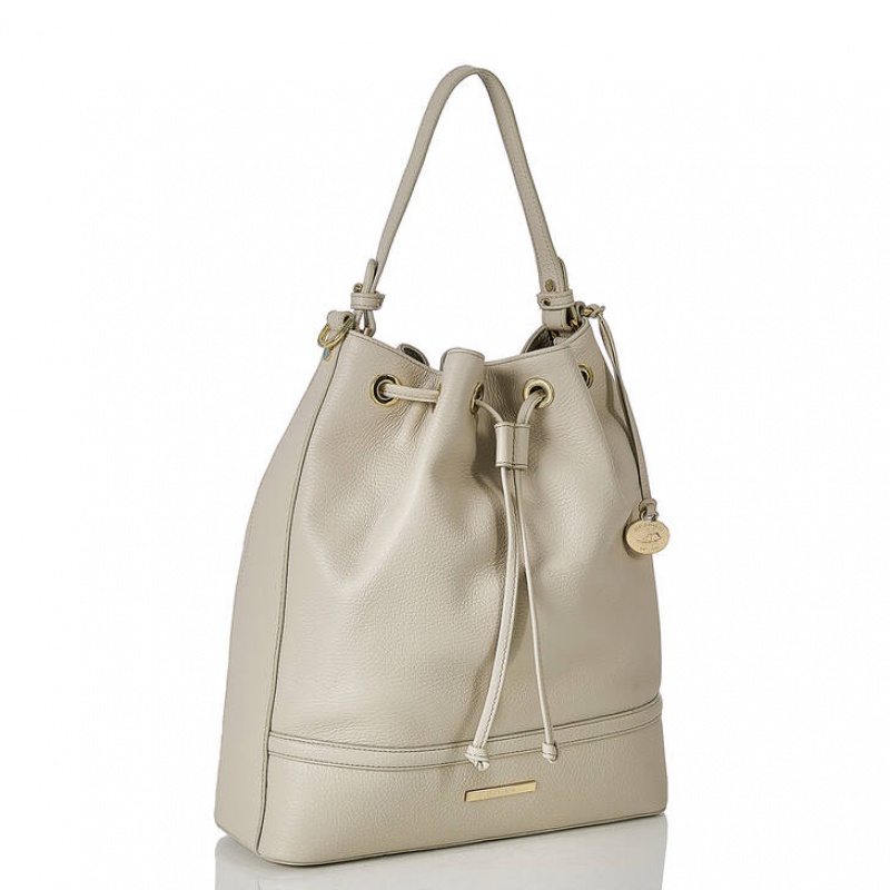 White Women's Brahmin Marlowe Bucket Bags | 8014TDQHB