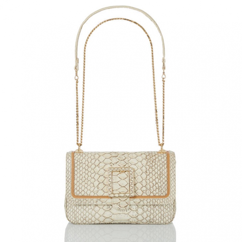 White Women's Brahmin Rosalie Crossbody Bags | 6349CWEMY