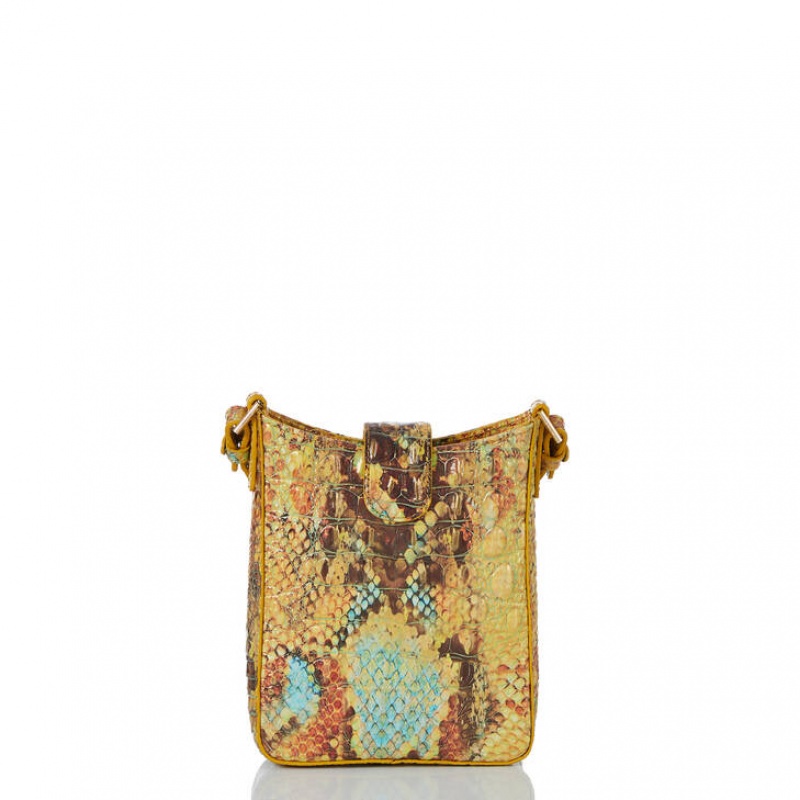 Yellow Women's Brahmin Marlin Crossbody Bags | 2570CKHTD