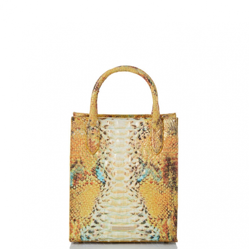 Yellow Women\'s Brahmin Moira Tote Bags | 8620VSCTF