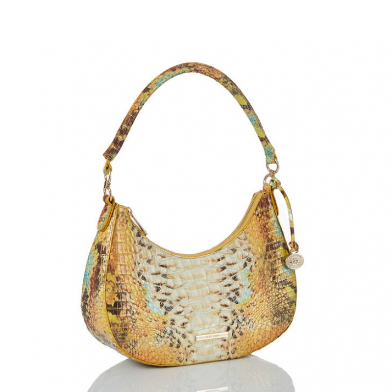 Yellow Women\'s Brahmin Small Bekka Shoulder Bags | 6985VWOKB